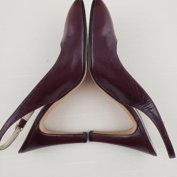 GIVENCHY Chaussures Slingback Heels Brown EUC VTG - Picture 5 of 16